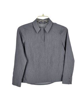 FIGS Technical Nala Scrub Top XS Gray Long Sleeve W21SW1056